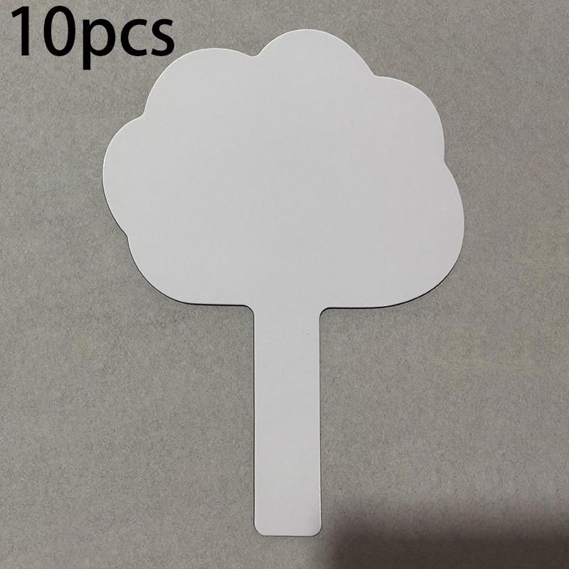 10PCS Answer Board Handheld Student Kids Whiteboards White Double Sided Small Game Props Melamine Reusable Whiteboard Child Kids