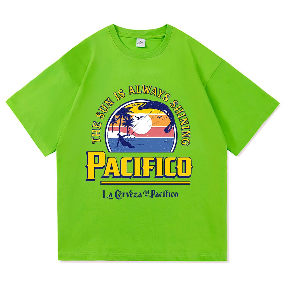 

La Cerveza Del Pacifico Beer T Shirt Men/Women Aesthetic Cerveza Pacífico Clara Tshirt Vintage 80 s 90 s Cotton Tees Shirts Tops S