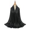 New Satin Silky Simulation Silk Long Scarf Shawl Pleated Solid Color Women's Long Scarf Headscarf