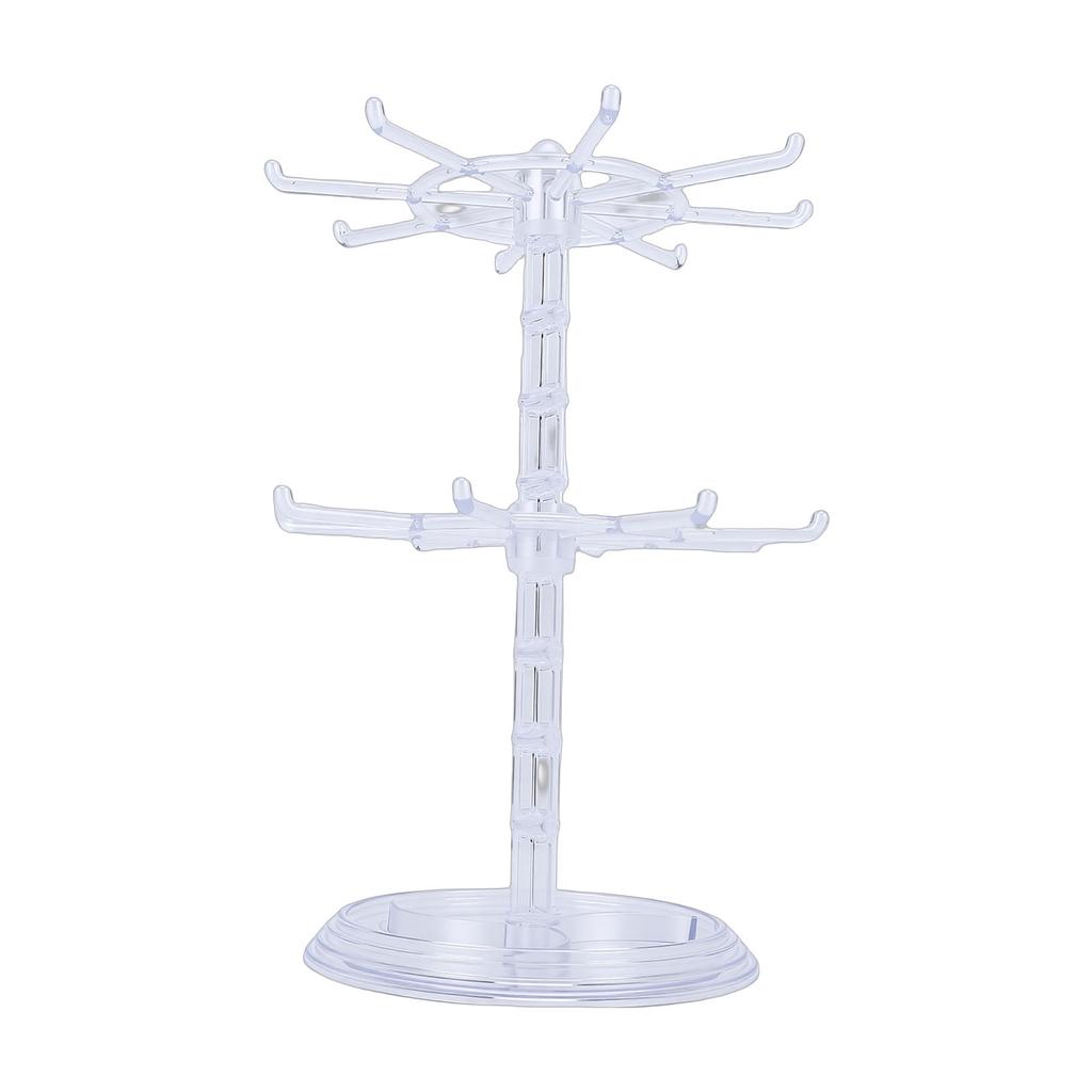 2 Tier Rotating Jewelry Display Stand Necklace Bracelet Ear s  s Watches Keychains Holder   Acrylic Jewelry  