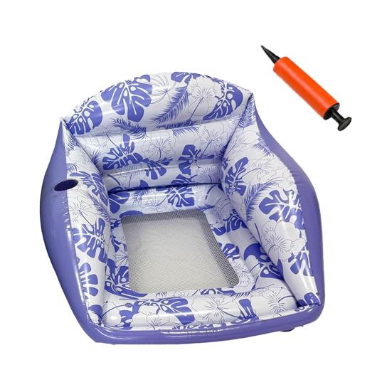 Inflatable Pool Floats for Adult, Heavy Duty Floating Lounge Chair, Swimming Pool Hammock Seat with Cup Holder for Summer Party, Lake Beach