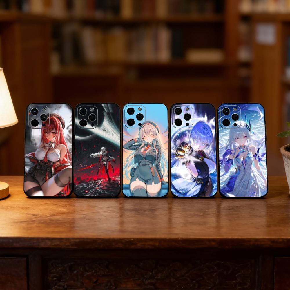 Anime Goddess Phone Case For iPhone 17, 16,15,14,13,12,11 Plus,Pro Max, Others Soft Black Cover