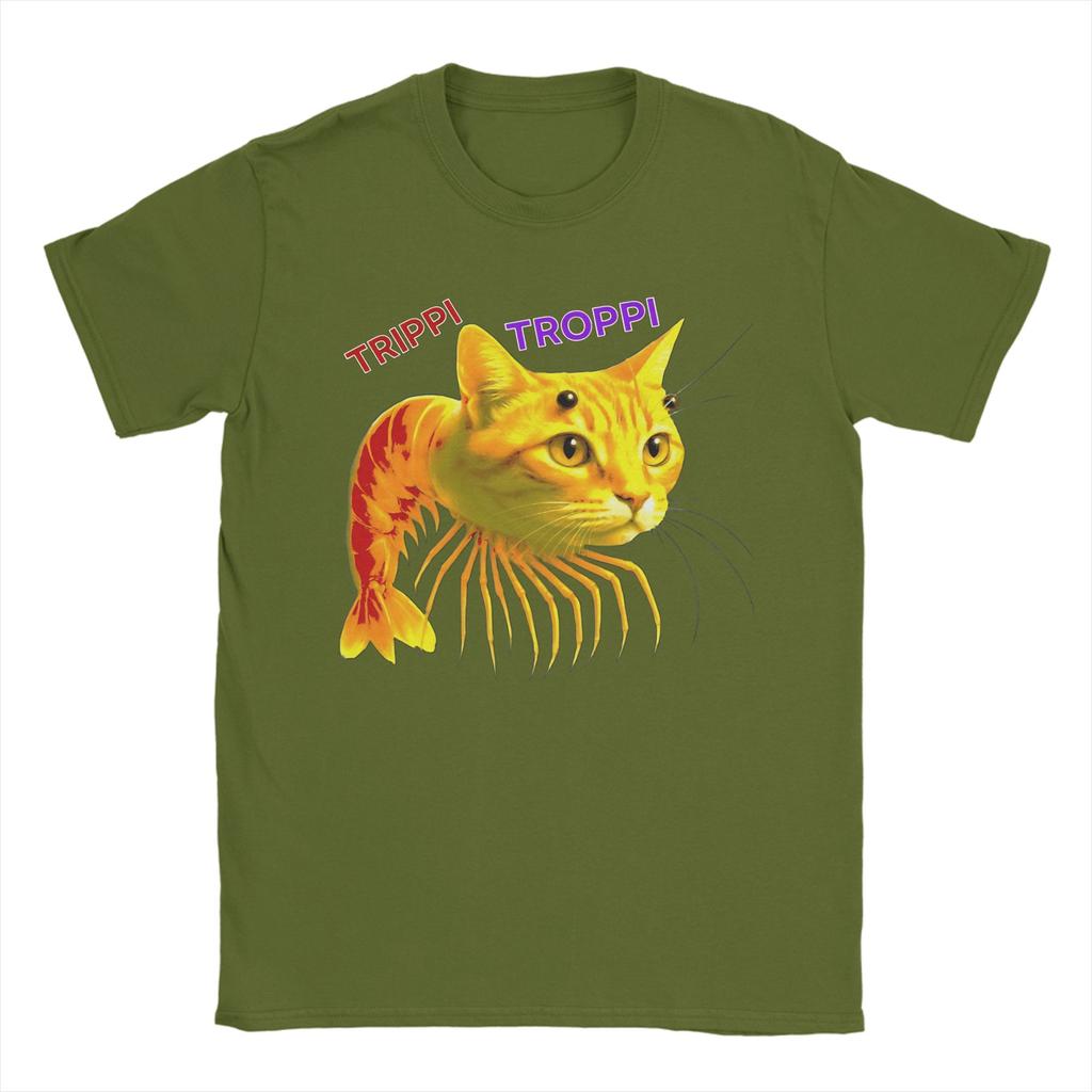 Trippi Troppi  Italian Brainrot Unisex T Shirt  Unique Tees Short Sleeve O Neck T-Shirts Pure Cotton Plus Size Tops