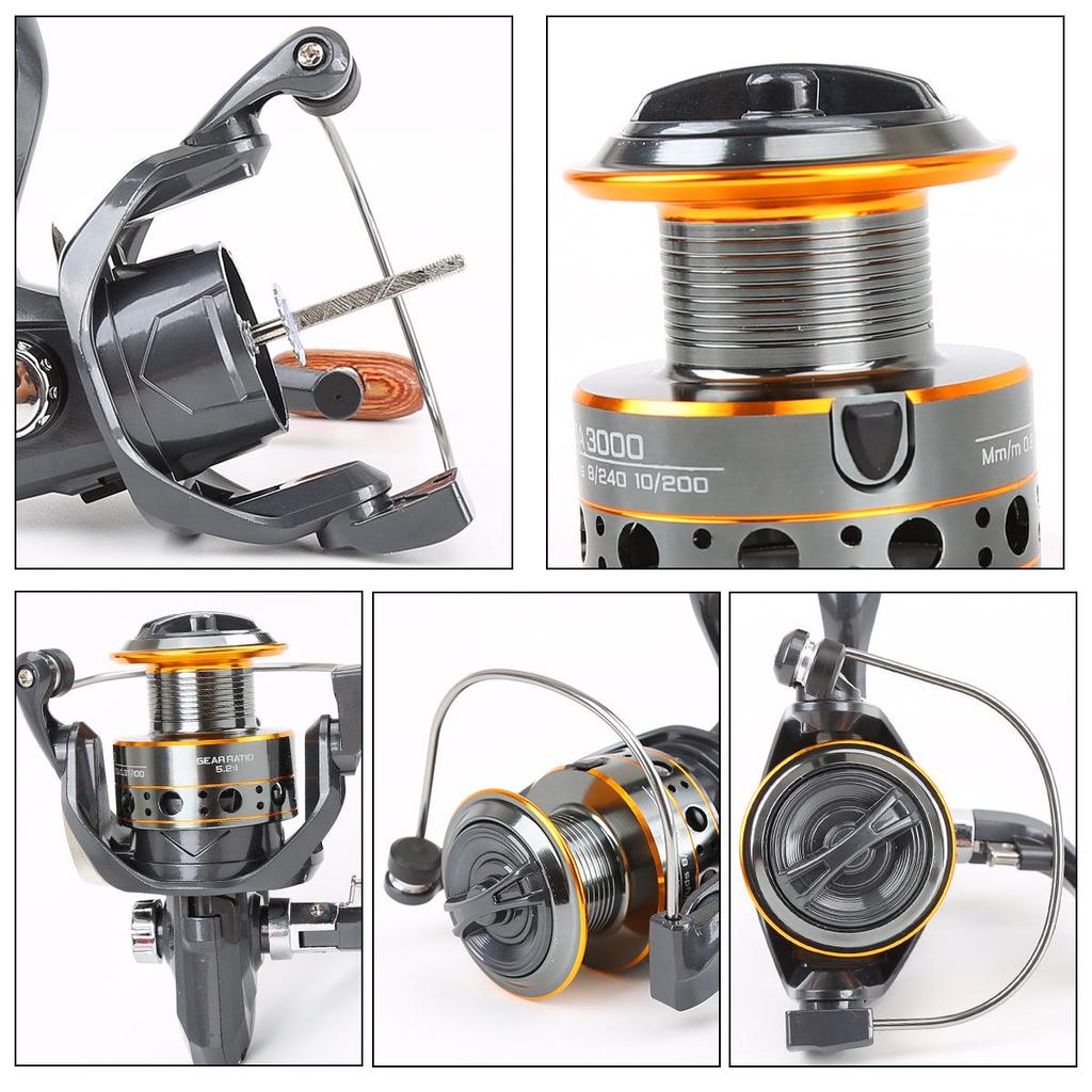 Folding Metal Spinning Fishing Reel with Line Cup for Sea Rods