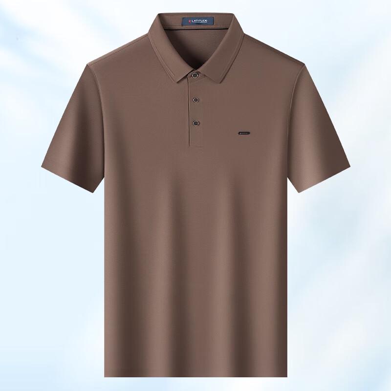 MONTAGUT Men's Silk Blend Cool Touch Short Sleeve Polo Shirt