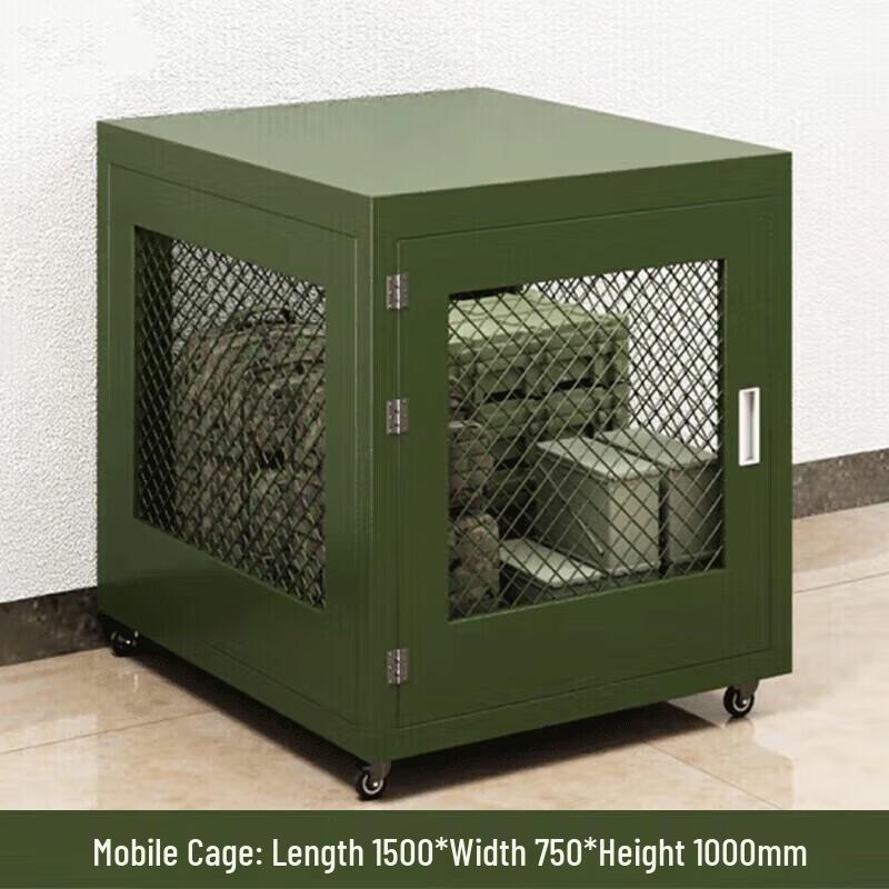 Ruobete Heavy-Duty Storage Cage with Universal Wheels