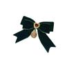 Velvets Heart Bowknot Pin for Autumn and Winter Wardrobe Vintage Bows Tie Collar Flower Women Neckline Accessories