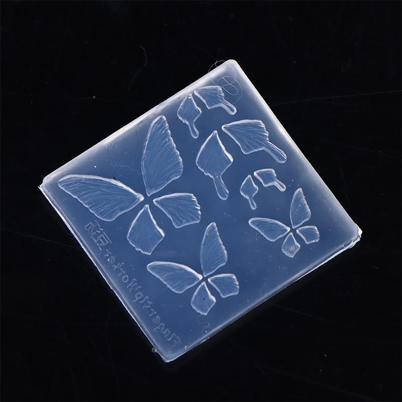 1Pcs 3D Silicone Nail Mold Butterfly Mould Stamping Plate Nails Stencils Diy Uv Gel Nail Carving Mold