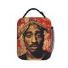 Rapper Tupacs Lunch Bag Kawaii Lunch Box For Unisex Travel Portable Insulated Cooler Bag Oxford Designer Thermal Lunch Bags