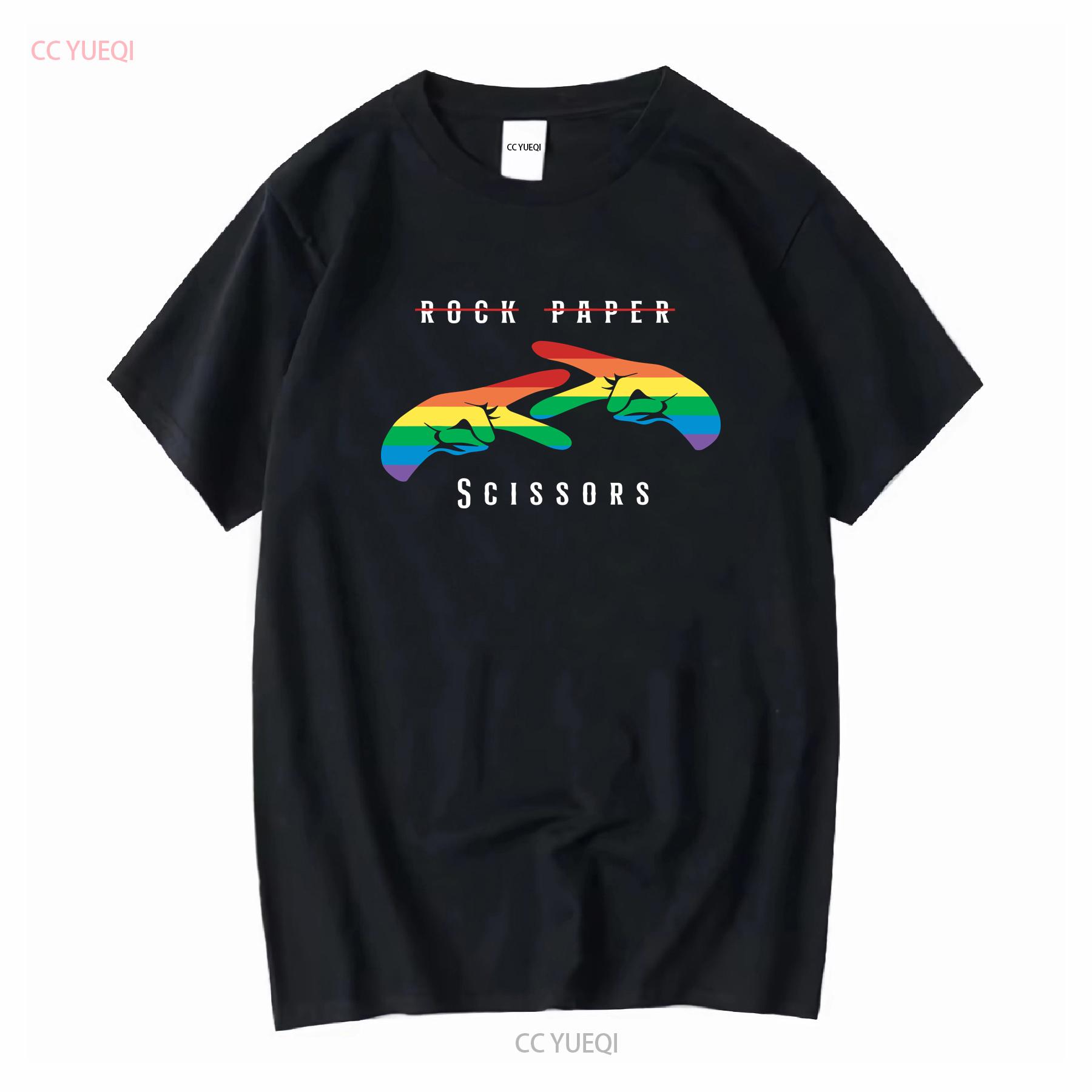 

Rock Paper Scissors Funny Lesbian Pride LGBT T ShirT long or short sleeves vintage Washed Unisex Comfortable Slightly Versatile 4XL