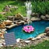 New Round Solar Bird Bath Fountain with Floating Pump and Light