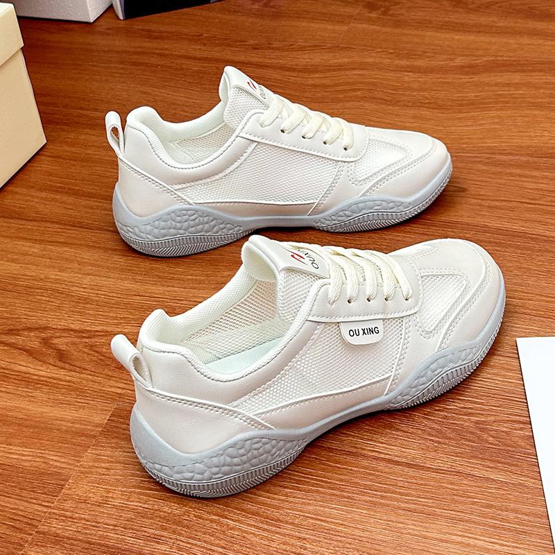Summer mesh casual sports shoes women's little white shoes breathable soft sole lightweight running women's shoes mesh shoes women's dad shoes