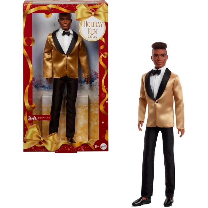 Barbie Holiday Ken Dark Brown Hair Signature BLACK Fashion Doll (3-Pack)