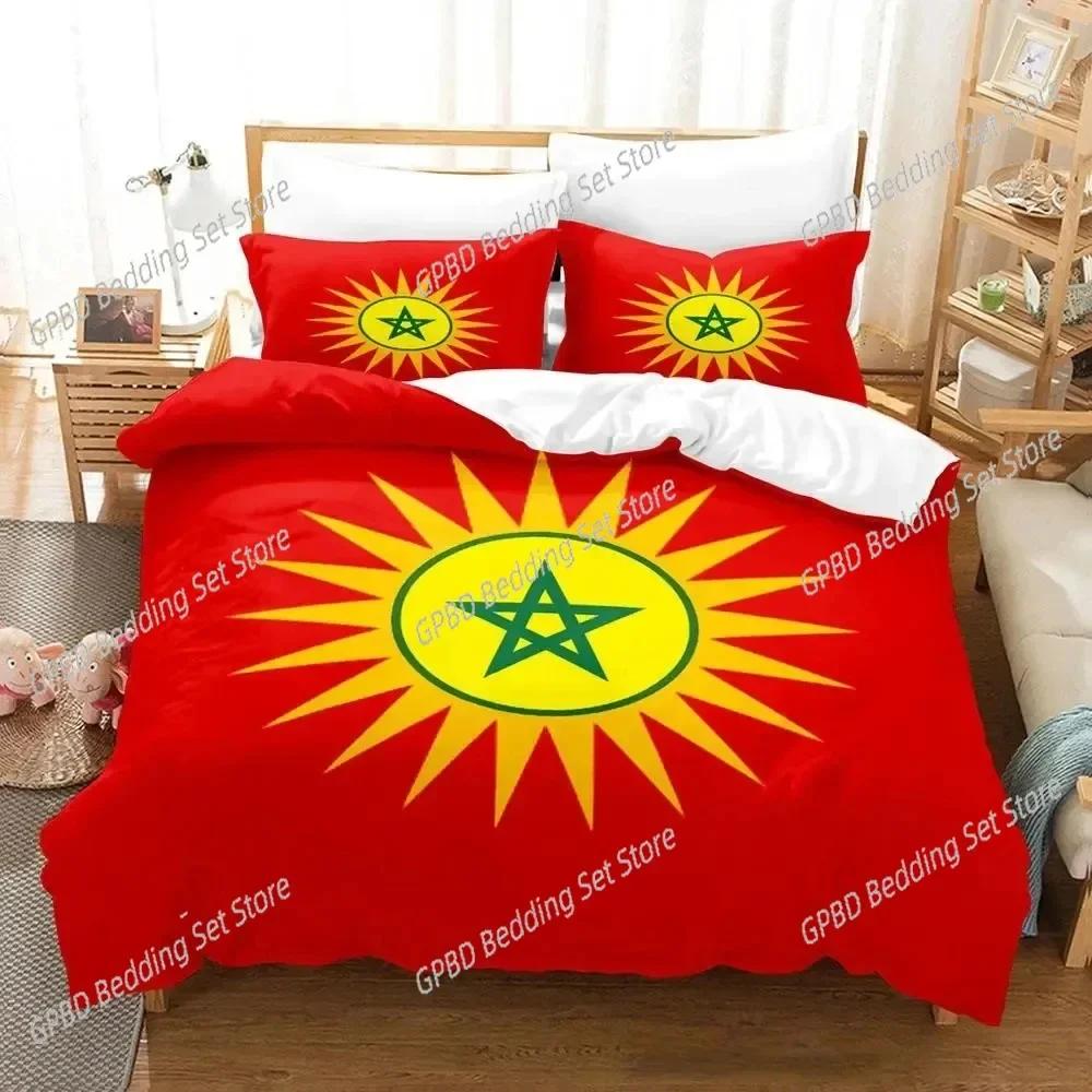 3D Print Morocco Flag Bedding Set For Bedroom Soft Modern Bedspreads Comefortable Kids Duvet Cover Quilt Cover And Pillowcase