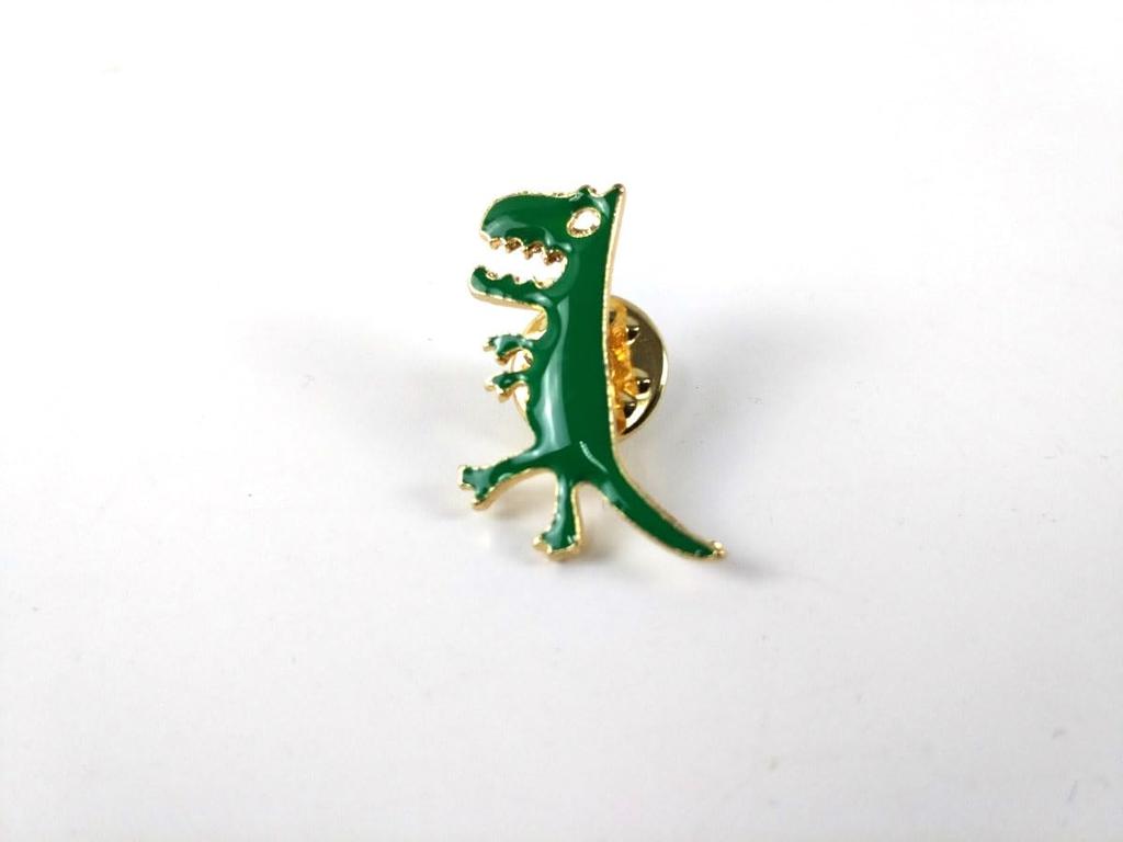 [F NODE] T-Rex Dinosaur Pin Badge, Cute Alloy Badge, Stylish Dinosaur Merchandise, Collectible, Birthday Gift, Kids, Adults, 3cm