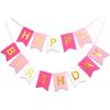 Roseo Pink Happy Birthday Banner Signs Golden Sparkle Funny Birthday Party Supplies for Girls Party Decorations Nursery Decorations 13 Pieces