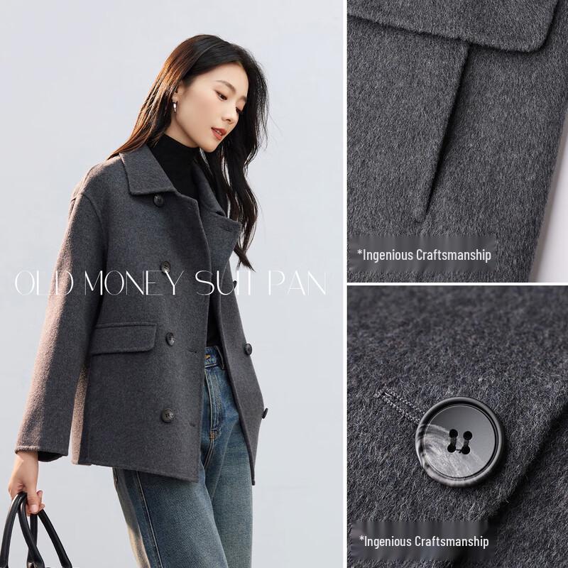 HSTYLE 100% Wool Straight-Fit Double-Faced Coat