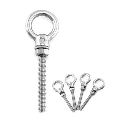 5pcs Stainless Steel 316 Shoulder Eye Bolts 1/4" X 2.36" Long Lifting Eye Bolts  Marine Grade