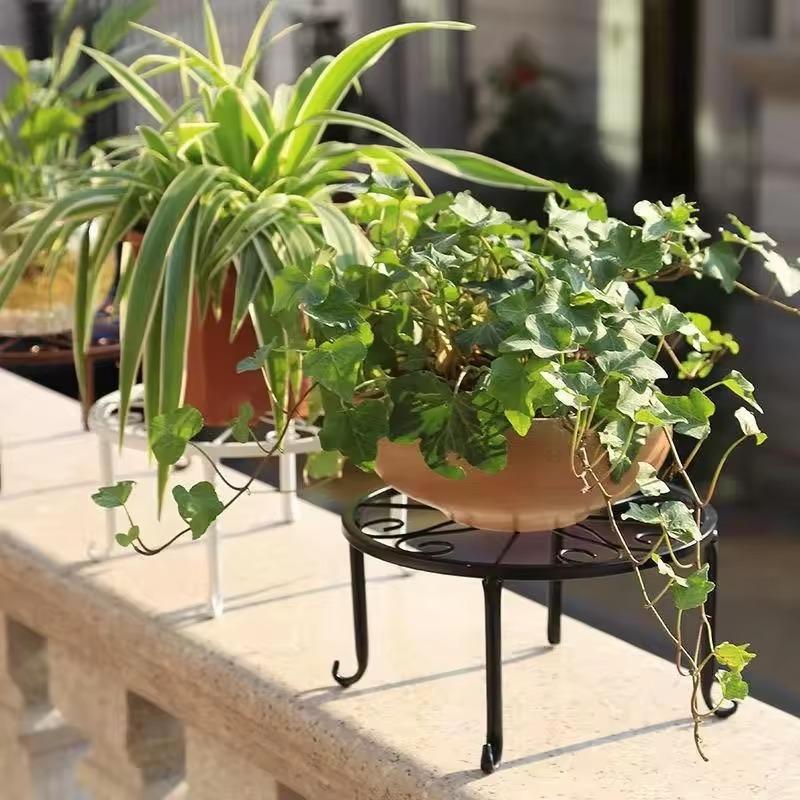 Iron Flower Pot Holder Metal Plant Holder Garden Plant Holder Balcony Home Decoration Holder