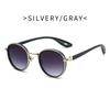 Non-polarized Vintage Metal Round Sunglasses Women for Men Shades Popular Hip Hop Outdoor Sun Glasses