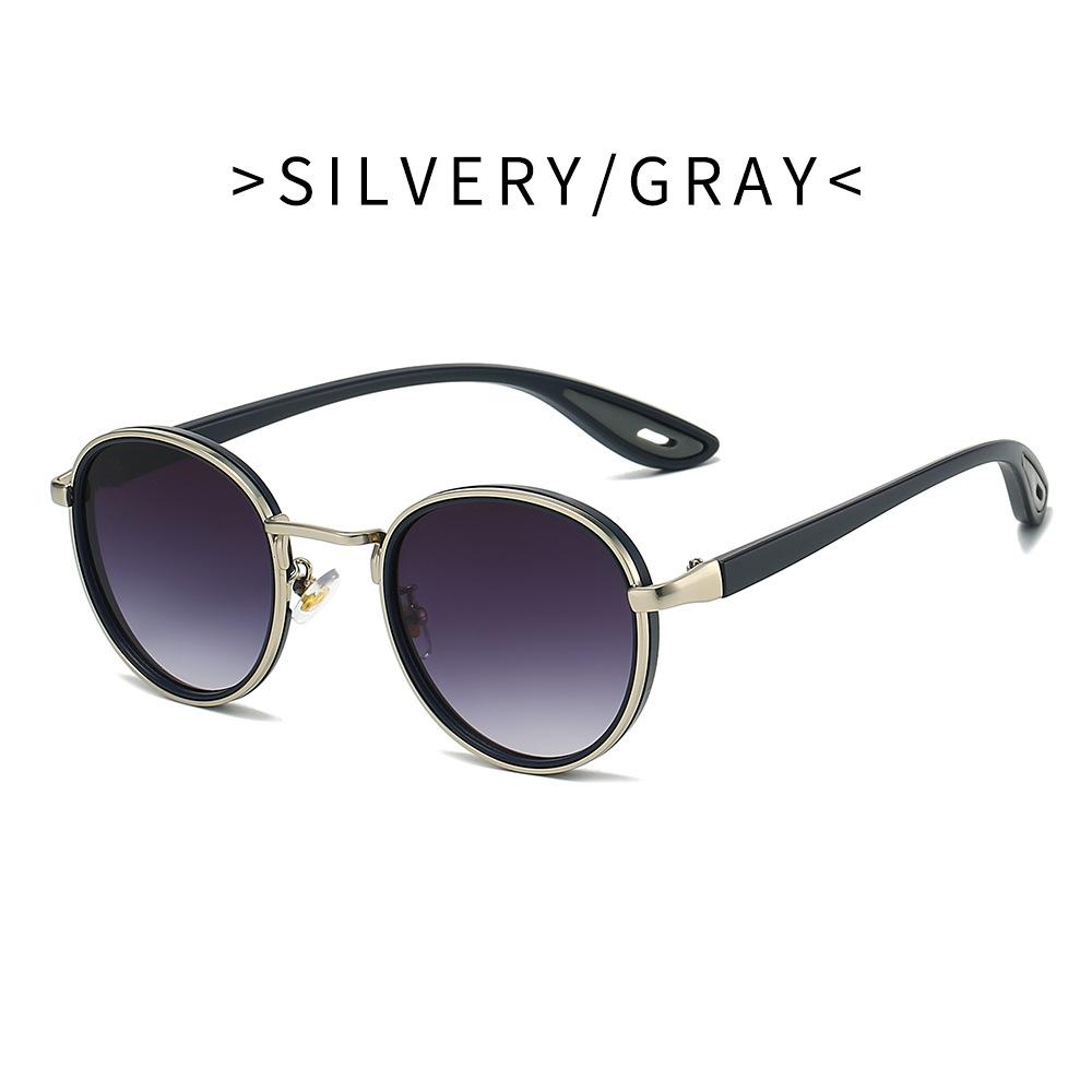 Non-polarized Vintage Metal Round Sunglasses Women for Men Shades Popular Hip Hop Outdoor Sun Glasses
