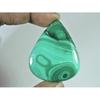 131Cts. Natural Green Malachite Pear Cabochon Loose Gemstone 39X48X06 MM B-402