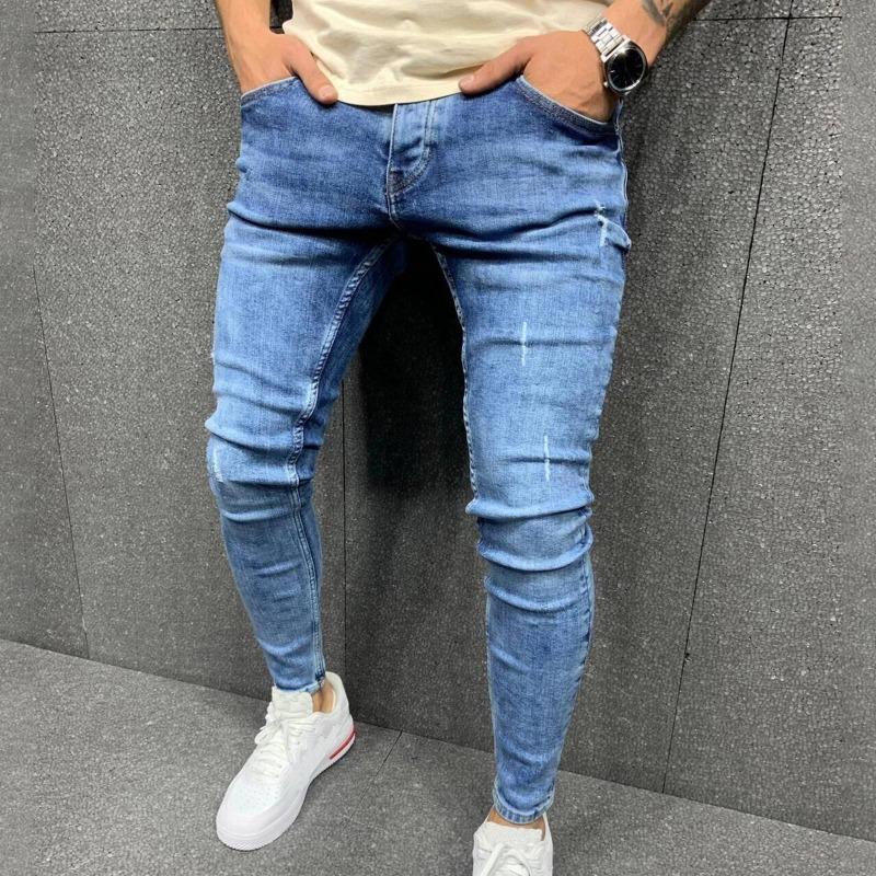 Herrenjeans Jeans Denim Distressed Jeans Elastisch Slim Mode Herrenhose Mode Streetstyle Zerrissene Skinny Jeans