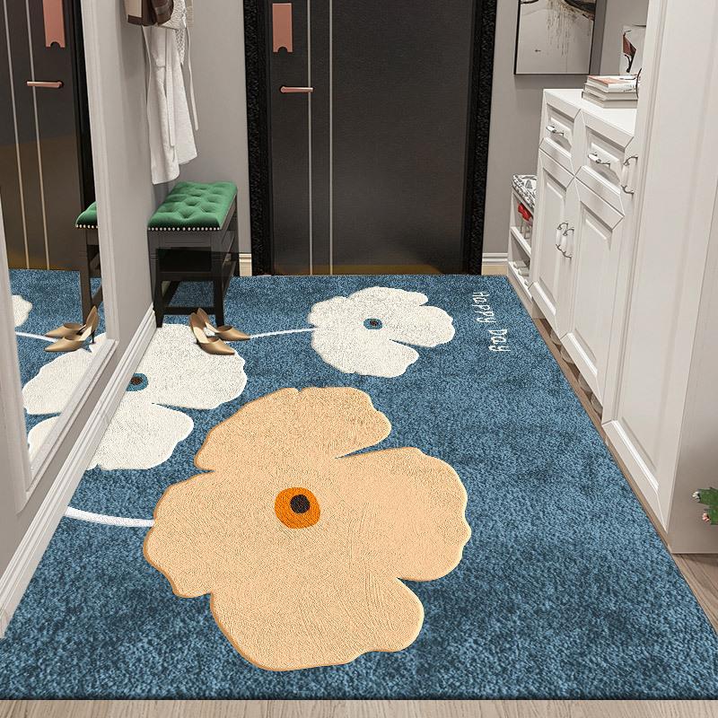 Home Floor Mat Door Dirt Resistant Carpet Bedroom Bedside Easy To Maintain Living Room Bathroom Absorbent Foot Mat