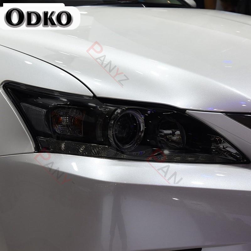 2 Pcs For Lexus CT CT200h 2011- Car Headlight Protective Film Vinyl Protection Transparent Black TPU Protective