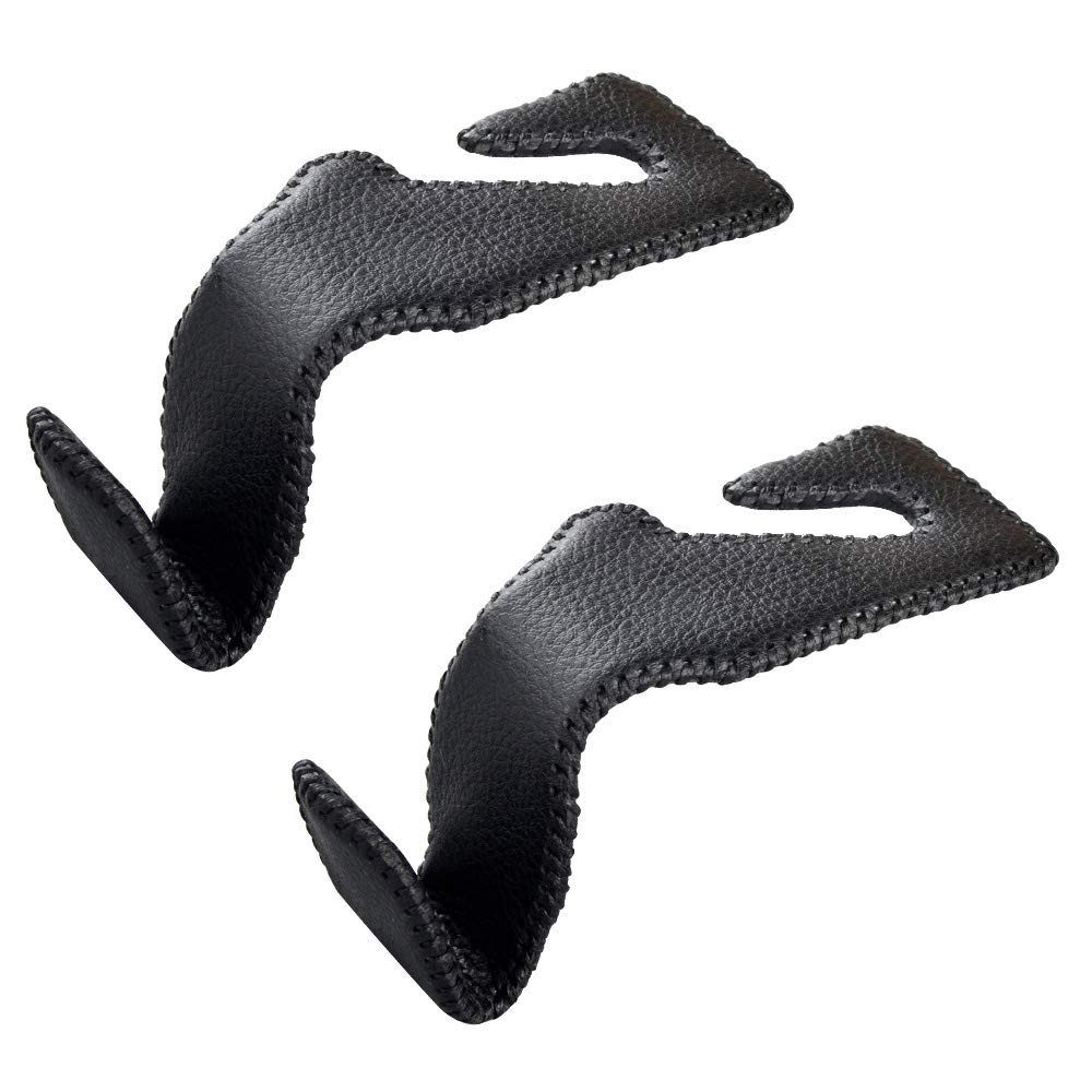 

CARRY ALL BEFORE ONE Car Luggage Hook, Set of 2, Headrest Hooks, PU Storage чёрный