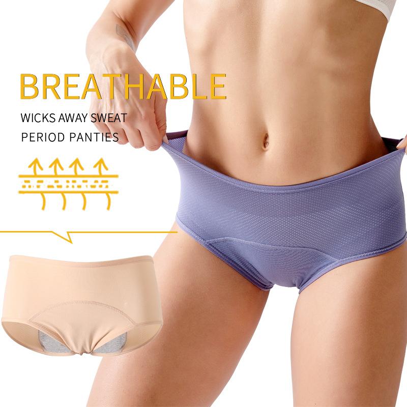 3pcs/Set Leak Proof Menstrual Panties Women Period Underwear Sexy Physiological Underwear Plus Size Waterproof Briefs