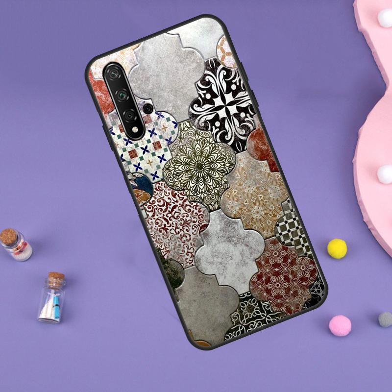 Moroccan Pattern For Huawei Nova 11i 12i 8i 7i 3i 9 10 SE Y60 Y61 Y70 Y72 Y73 Y90 Y91 P20 P30 P40 Lite Case