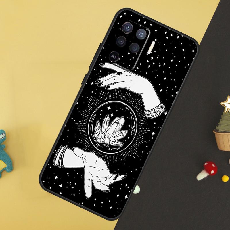 Occult Witchcraft Moon Gothic Witch For OPPO A78 A98 A58 A54 A74 A94 A76 A96 A5 A9 A52 A72 A77 A79 A53S A57S A15 A16 A17 Case