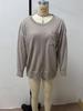 2025 Women's Solid Color Round Neck Long Sleeve Casual Pocket Pullover Sweater - Autumn/Winter European American Style