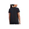 Under Armour Solid Color Comfortable Crew Neck Short Sleeve T-Shirt Women tops Black 1383683-001