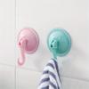 Strong Adhesive Suction Cup Hooks - No Drill Wall Hooks for Bathroom, Kitchen, Door - Durable PVC Plastic Multi-Purpose Storage Organizer