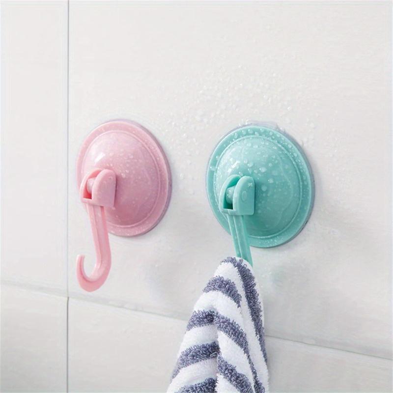 Strong Adhesive Suction Cup Hooks - No Drill Wall Hooks for Bathroom, Kitchen, Door - Durable PVC Plastic Multi-Purpose Storage Organizer