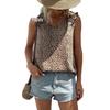 2025 Summer Women's Sleeveless Leopard Print Vest Top - European & American Fashion.