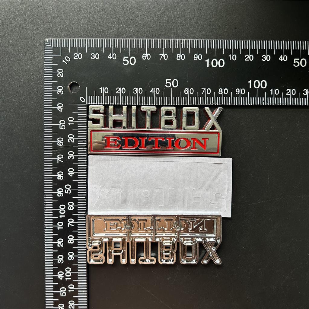 3D SHITBOX Edition Emblem ABS Car Badge Car Tail Trunk Side Body Stickers Vehicle Sticker Decal For Cars Trucks S