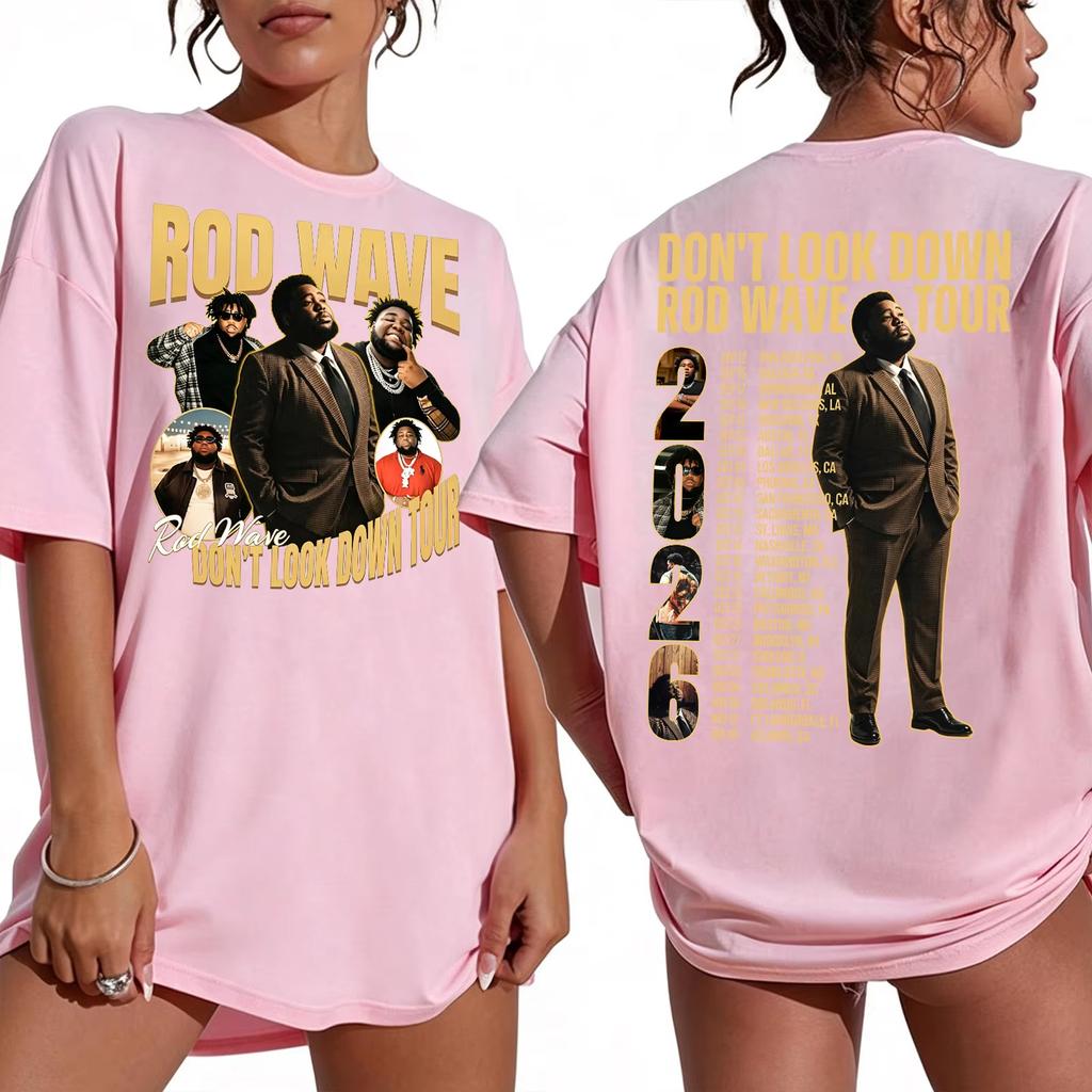 Neues Hot Rod Wave Dont Look Down Tour 2026 Bedrucktes T-Shirt Unisex Hip Hop Streetwear T-Shirt Y2K Gothic Baumwolle Übergroße T-Shirts