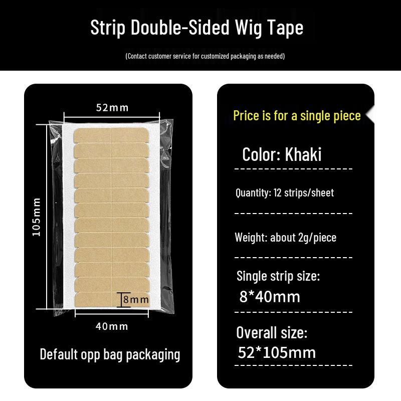 Invisible Waterproof Wig Glue Tape - Transparent, Sweatproof, Traceless, High Viscosity Adhesive