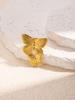 Titanium Steel Light Luxury European and American Golden Flower Clavicle Necklace 