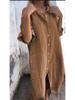 2026 Spring & Summer European-American Style Loose Cotton Linen Mid-Sleeve Shirt Dress for Women