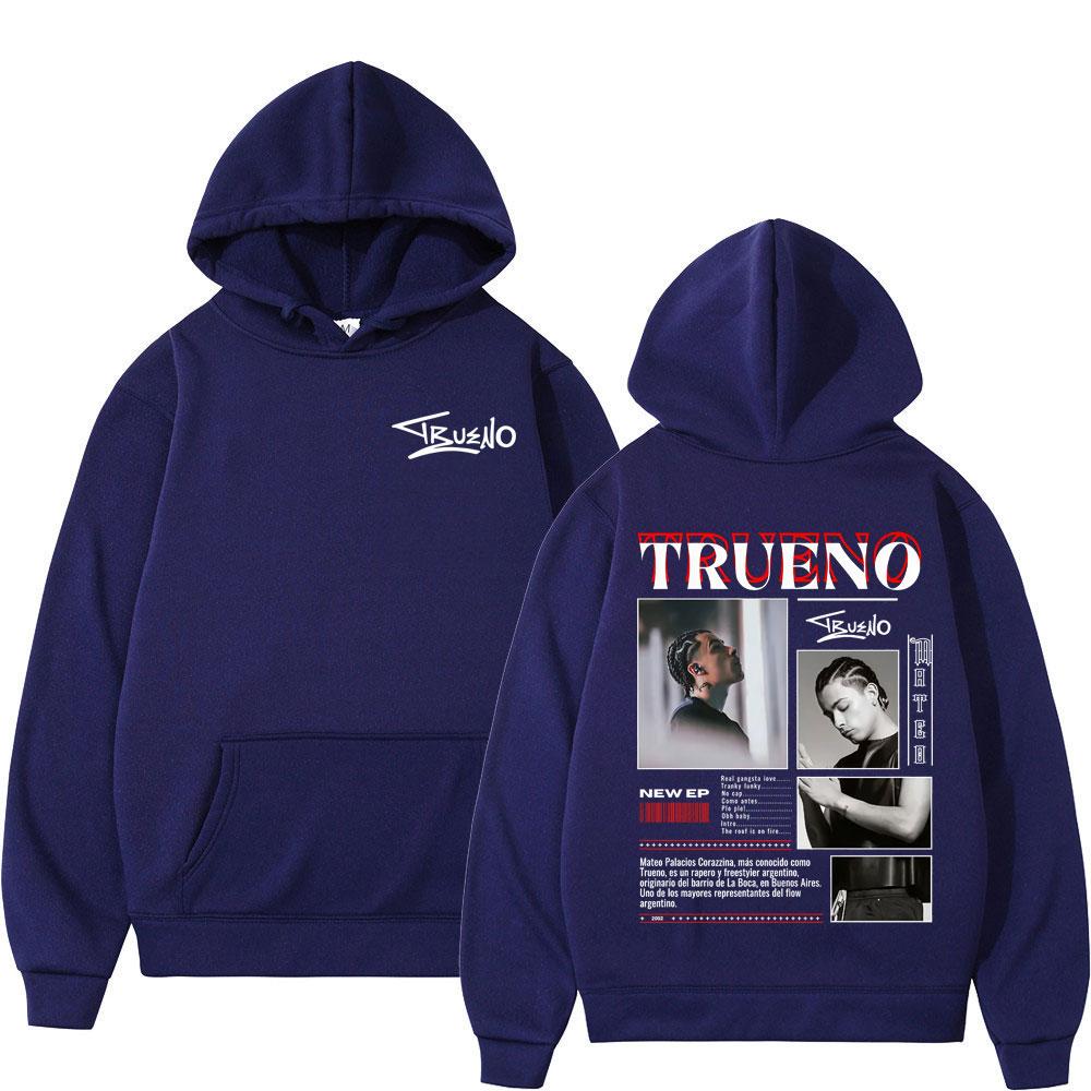 Rapper Trueno Album Tour 2025 Hoodie Gothique Punk Hiver Manches Longues Épais Hip-hop Pull Homme Femme Sweat-shirts à Capuche Vintage