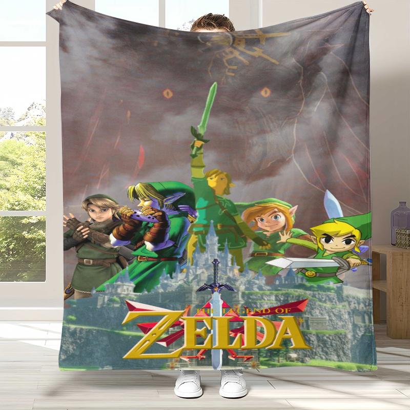 

Ретро Z-Zelda Мультяшный Линк Игры Фланелевое Одеяло, Ультра Мягкий Теплый Плюшевый Плед для Дома Спальни Кровати Дивана Походного Пикника Ребенка 75x90cm