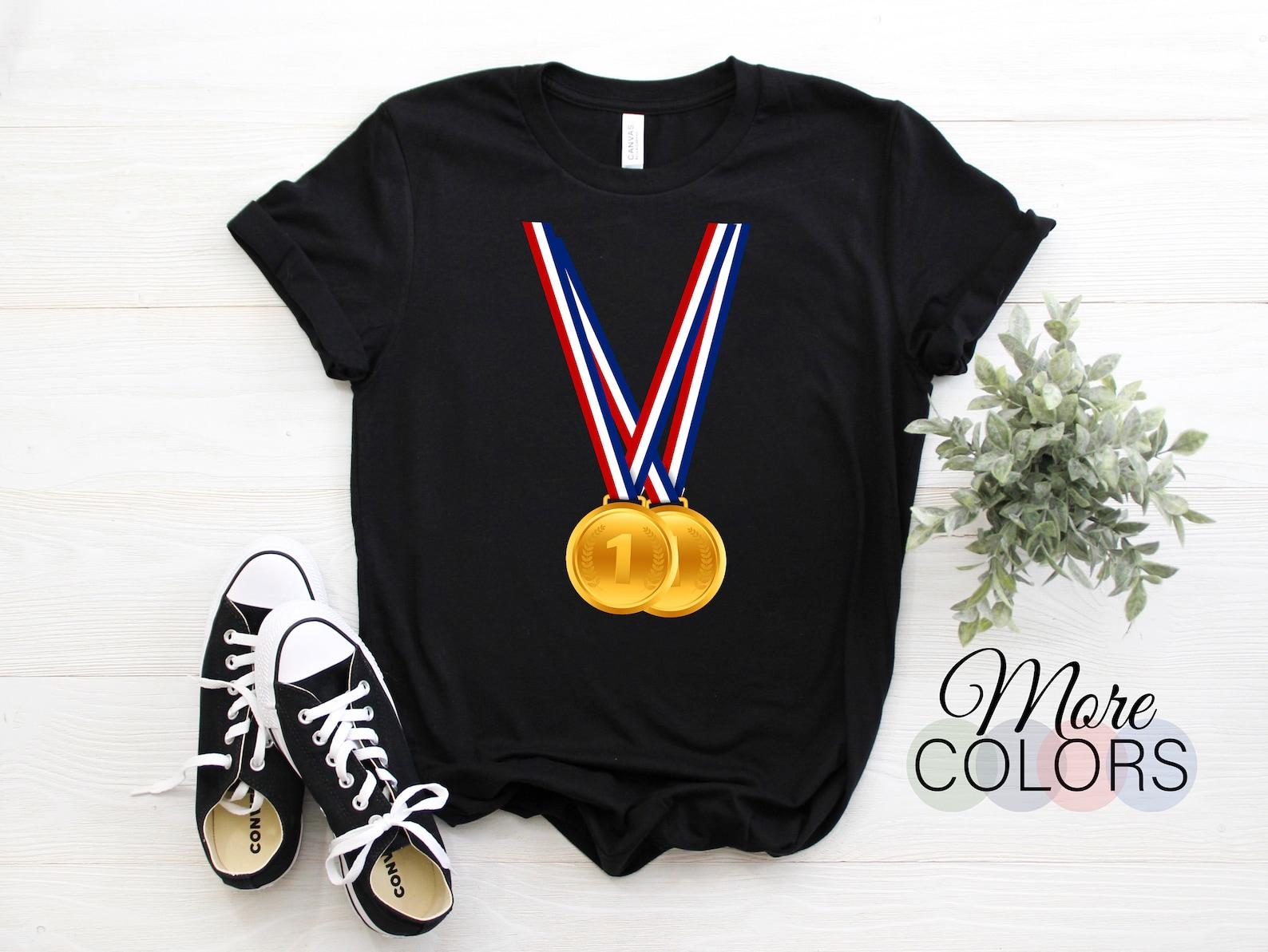 Gold Medals Funny Shirt For Winners And Champions Gift T-Funny shirt, Great Birthday Or Holiday For Winners, Champions, Athletes Kids Adults 100
