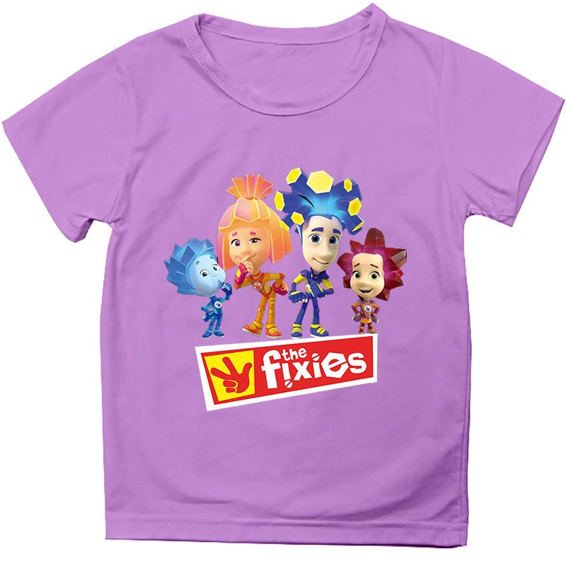 New The Fixies Cartoon Printed Boys Girls T-shirt Summer Round Neck Short Sleeve Fashion Casual Tops Children's T-shirt Clothing
