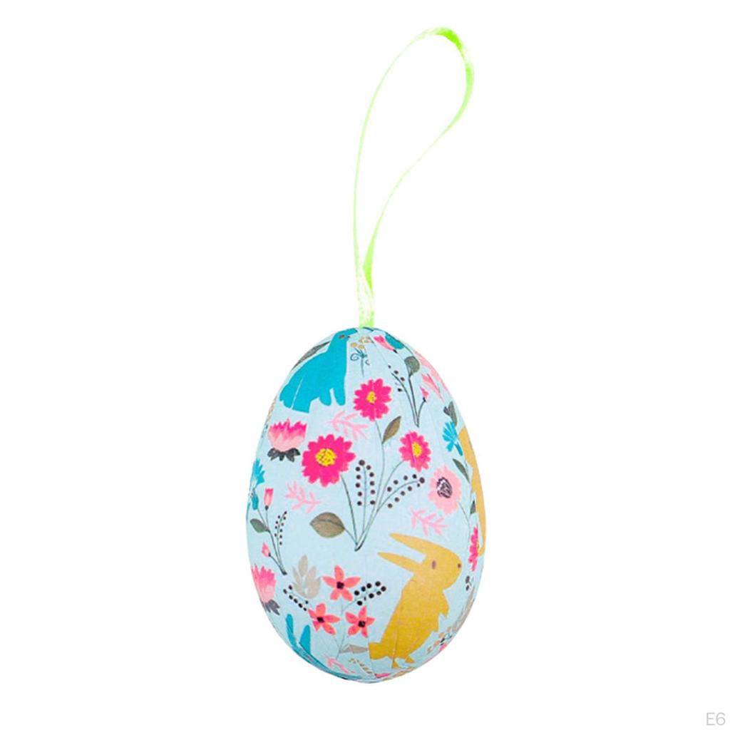 6 Pieces Easter Egg Hanging Ornaments Tree Decor Basket Fillers Ornament