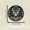 Celtic Two Owls Metal Wall Decor Black Symbolic Design for Living Room Study Bar St Patrick Day Halloween Gift