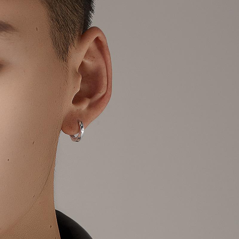 Men's Hip Hop Trend European & American Boys' High-End Stud & Hoop Earrings